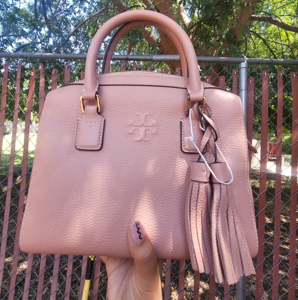 Tory Burch Pink Leather Tote - Picture 11 of 15